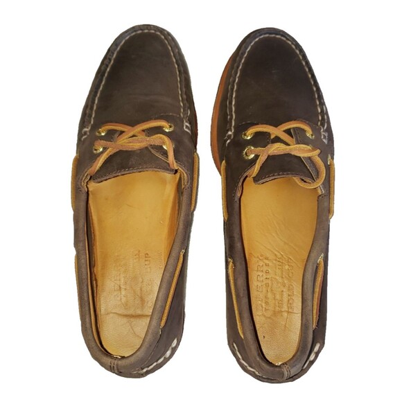 Sperry Top Sider Gold Cup Boat Shoes Leather Men\'s Size 9.5M Sahara Brown main image 10